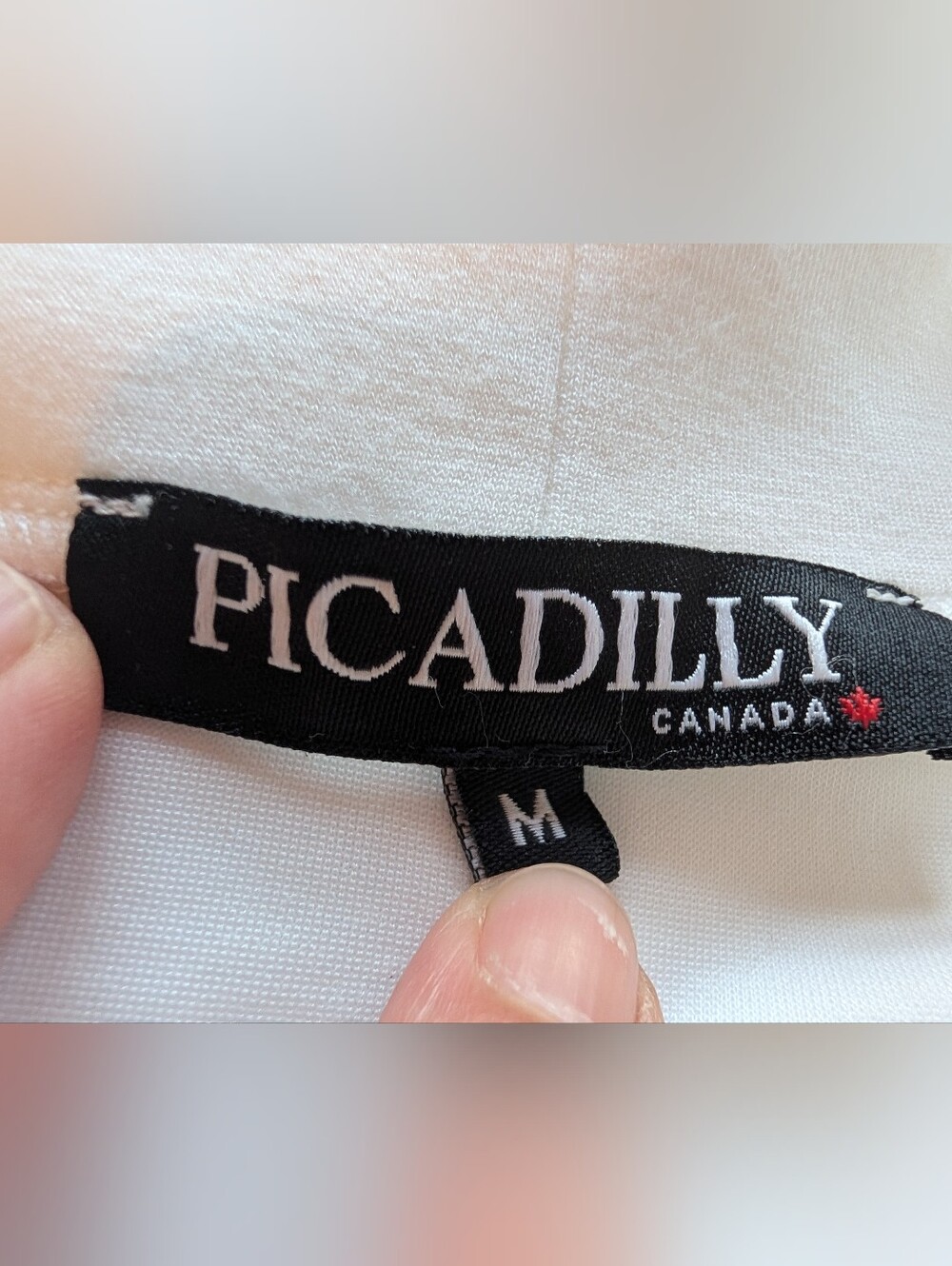 Picadilly Scuba Knit Mock Neck 3/4 Sleeve Top Boxy Medium